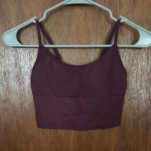 PINK Victoria's Secret Burgundy Crop Top Activewear